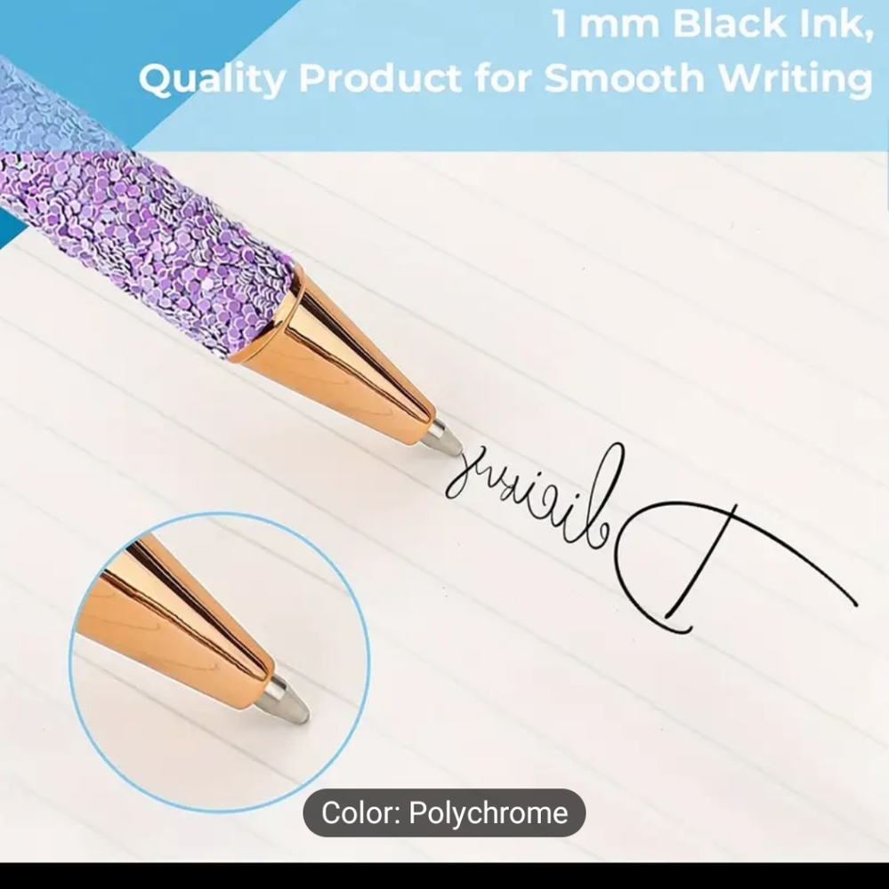 Beautiful glitter pen ** purple only** New - Picture 4 of 4